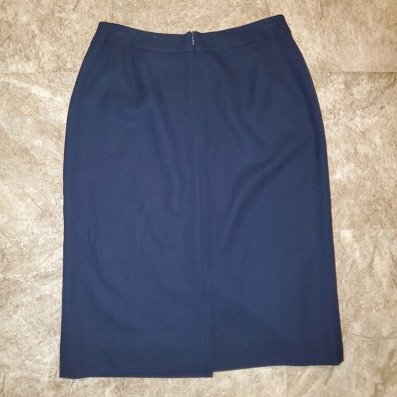 Ann Taylor LOFT Dark blue pencil skirt - Picture 2 of 4